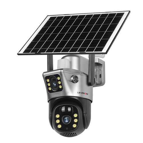SENTINEL 4K Dual Lens Solar Security Camera | 360° WiFi | Night Vision | Indoor & Outdoor