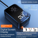 Portable Car Air Inflator | 100W Wireless | Digital Pressure Gauge | USB-C Charging | Tires, Bikes & More