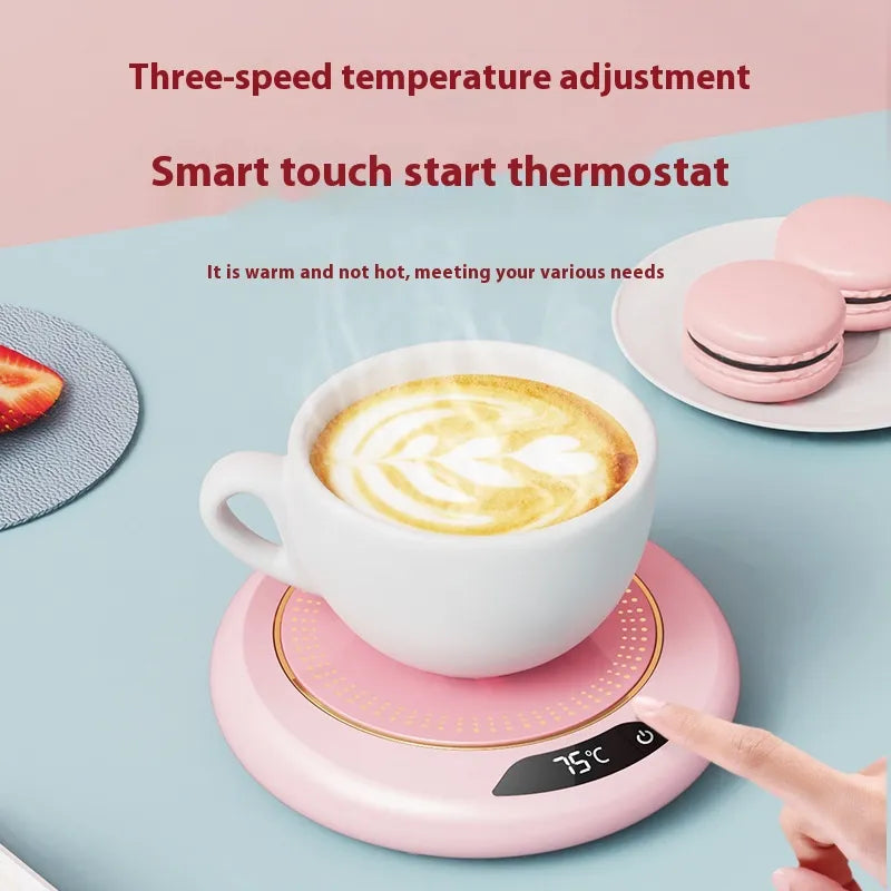 Smart Heating Coaster | 3-Gear Temperature Control | Keeps Drinks at 55°C