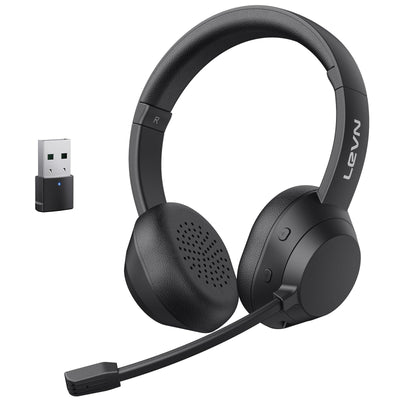 Wireless Active Noise-Cancelling Office Headphones – 65Hr Battery, Bluetooth 5.3