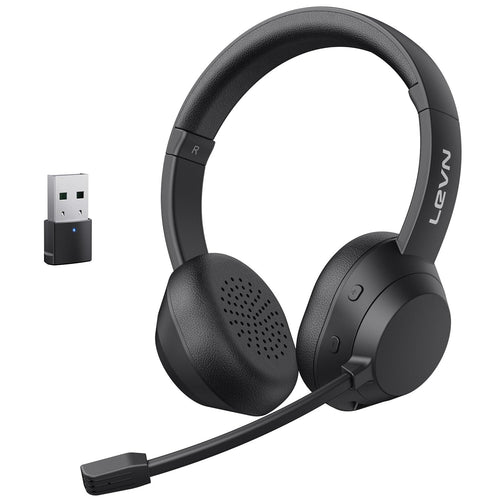 Wireless Active Noise-Cancelling Office Headphones – 65Hr Battery, Bluetooth 5.3