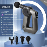EliteEase Muscle Massager Gun | Deep Tissue Relief | 3200RPM Brushless Motor | Hot Compress | Foldable