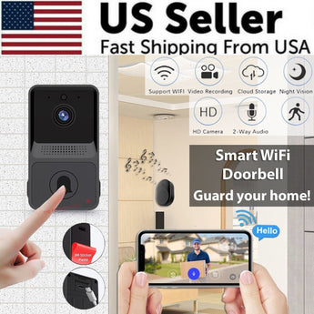 Smart WiFi Video Doorbell | HD Camera | Two-Way Audio | Motion Alerts | Wireless Intercom