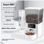 Smart Dual-Bowl Pet Feeder | WiFi Video Monitoring | Timed Portions | 5L Capacity | Cats & Dogs