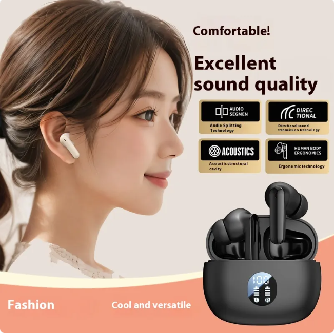 PulsePlay Pro Wireless Sports Headset | Low-Latency | Noise Reduction | 4–8 Hr Battery
