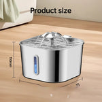 2.2L Stainless Steel Pet Water Fountain | Continuous Flow | Cats & Dogs | Multi-Plug Options