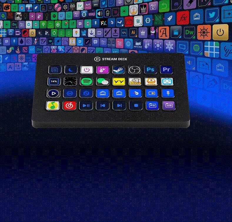 Programmable Macro Keypad | 15 LCD Keys | Live Streaming & Workflow Shortcuts | USB | Windows & Mac
