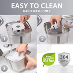 2.2L Stainless Steel Pet Water Fountain | Continuous Flow | Cats & Dogs | Multi-Plug Options