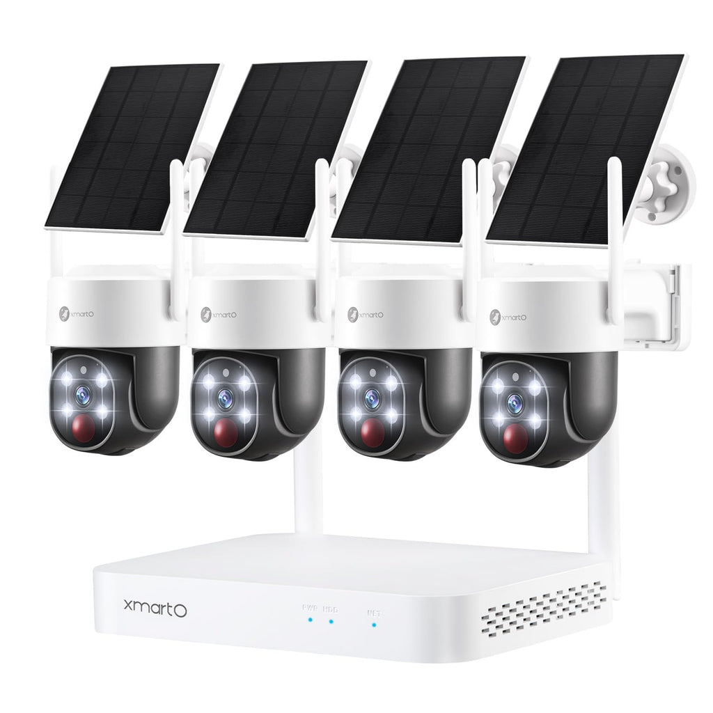 SunSecure 2K Wireless PTZ Solar Home Cam System with 4K NVR