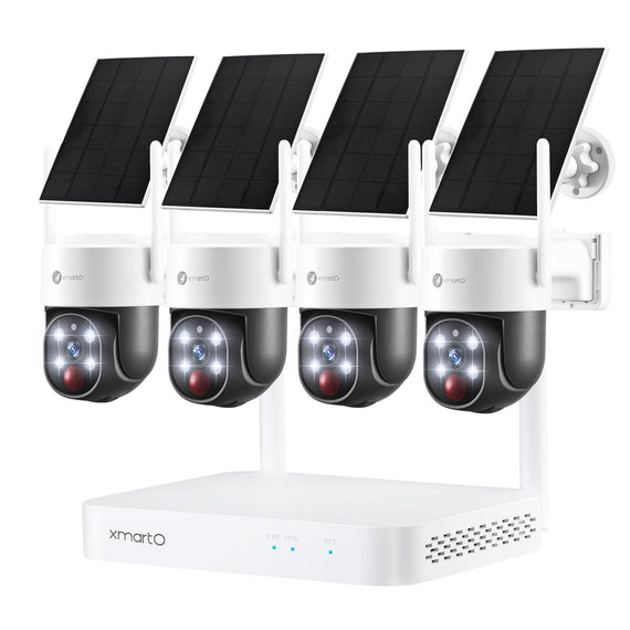 SunSecure 2K Wireless PTZ Solar Home Cam System with 4K NVR