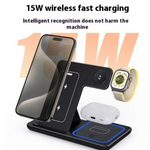 15W 3-in-1 LED Foldable Wireless Charger Stand | iPhone, iWatch & AirPods | Fast Charging