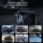 Portable Car Air Inflator | 100W Wireless | Digital Pressure Gauge | USB-C Charging | Tires, Bikes & More