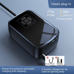 Portable Car Air Inflator | 100W Wireless | Digital Pressure Gauge | USB-C Charging | Tires, Bikes & More