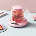 Smart Heating Coaster | 3-Gear Temperature Control | Keeps Drinks at 55°C