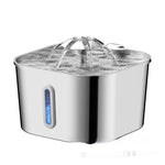 2.2L Stainless Steel Pet Water Fountain | Continuous Flow | Cats & Dogs | Multi-Plug Options
