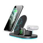 15W 3-in-1 Wireless Charger Folding Stand | Phone, Watch & Earphone Charging | Portable