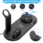 30W 7-in-1 Wireless Charging Station | Fast Qi Charger for iPhone, Apple Watch & AirPods