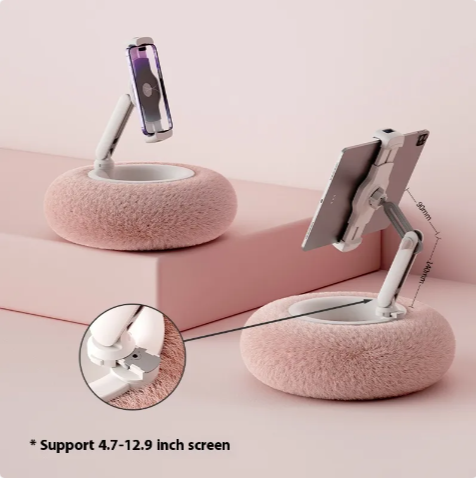360° Rotating Phone & Tablet Stand | Adjustable Height | Fits 4.5–13