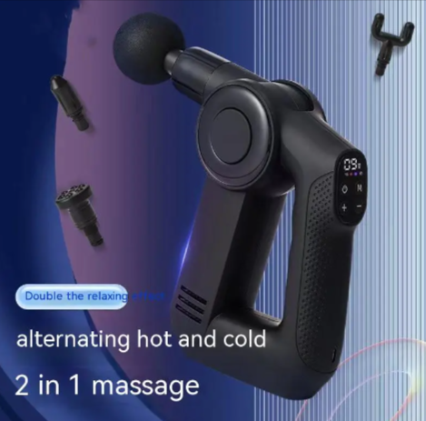 EliteEase Muscle Massager Gun | Deep Tissue Relief | 3200RPM Brushless Motor | Hot Compress | Foldable